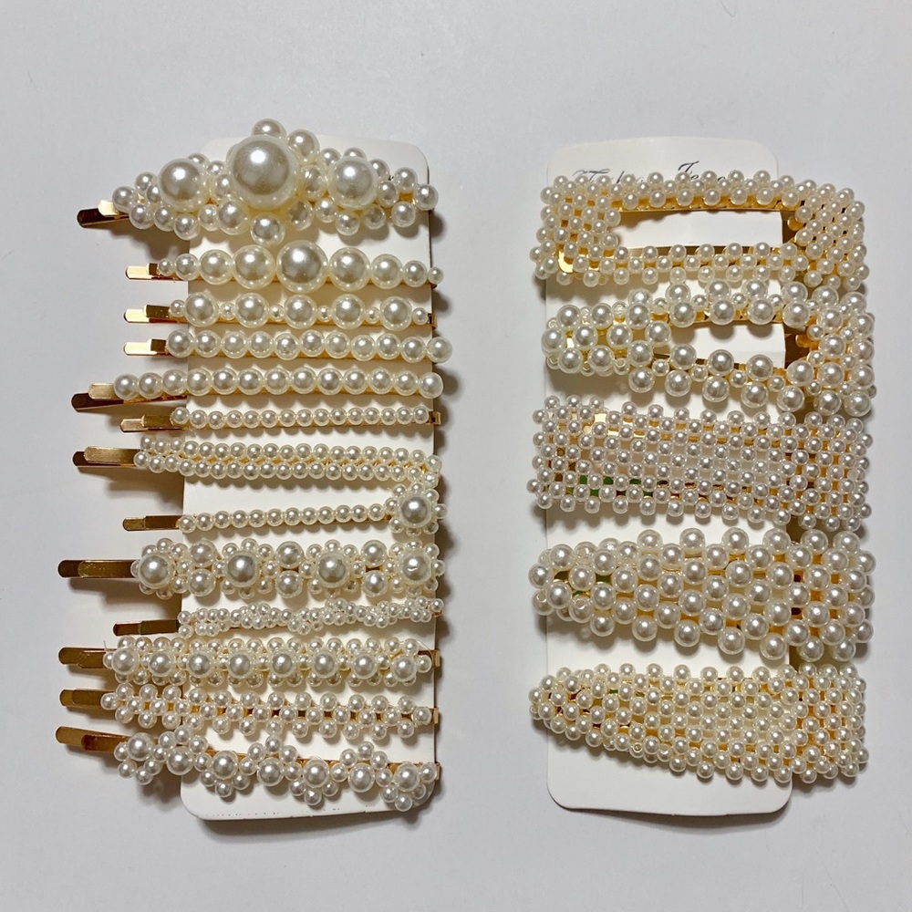 18 Pcs Pearl Hair Clips Large Hair Clips Pins - Picture 9 of 9